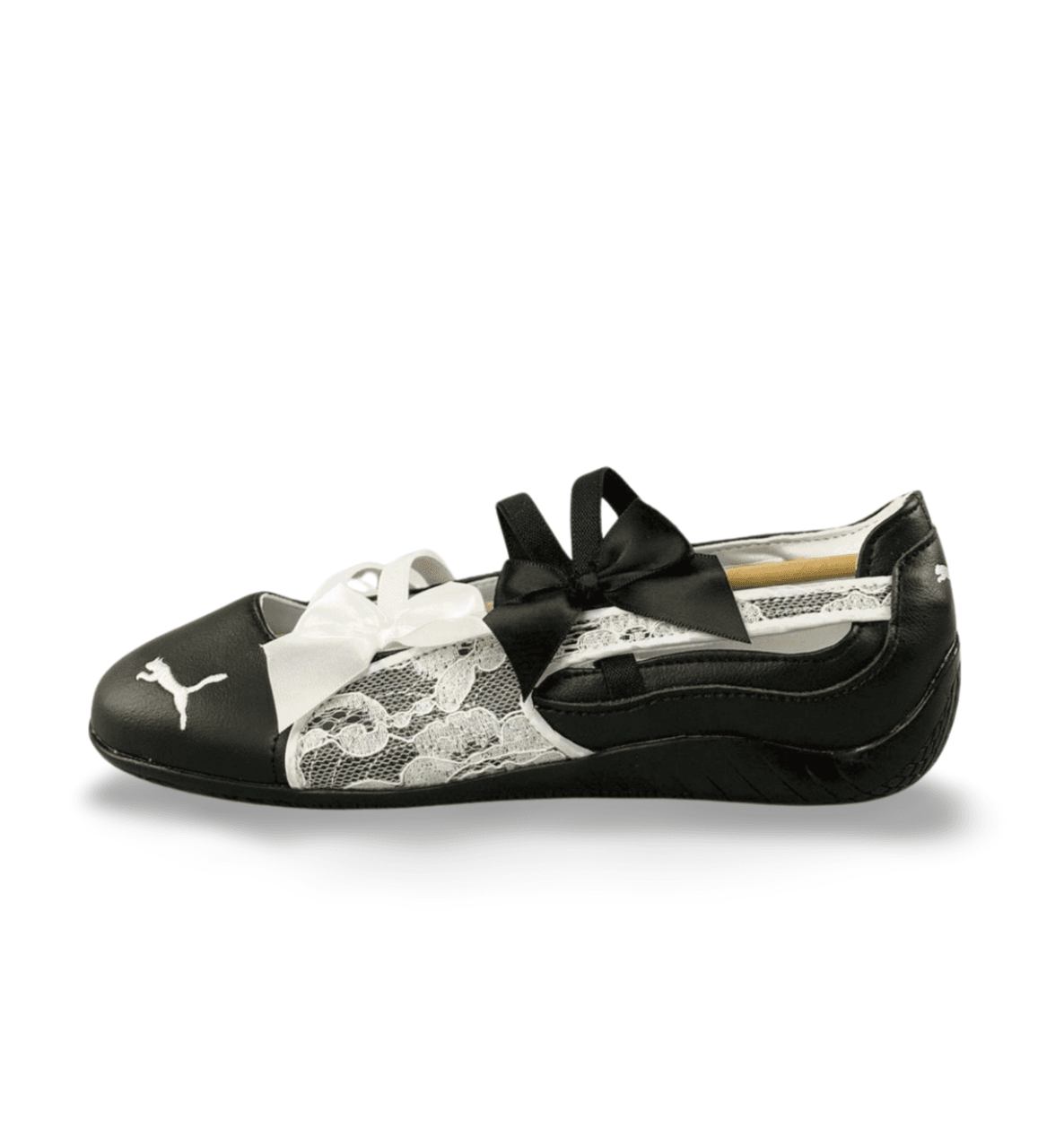 IMG_1989 PUMA Speedcat Ballet Lace Bow – Black / White - Image 1
