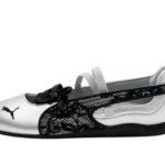 PUMA Speedcat Ballet Lace Bow – Silver Black