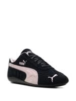 PUMA Speedcat Black and Mauve Mist Suede Low-Top Sneakers