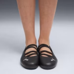 PUMA Speedcat Ballet Leather Shoes for Women in Black/White. - Image 3