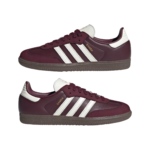 Adidas Samba OG Shoes - Maroon / Off White / Gum - Image 4