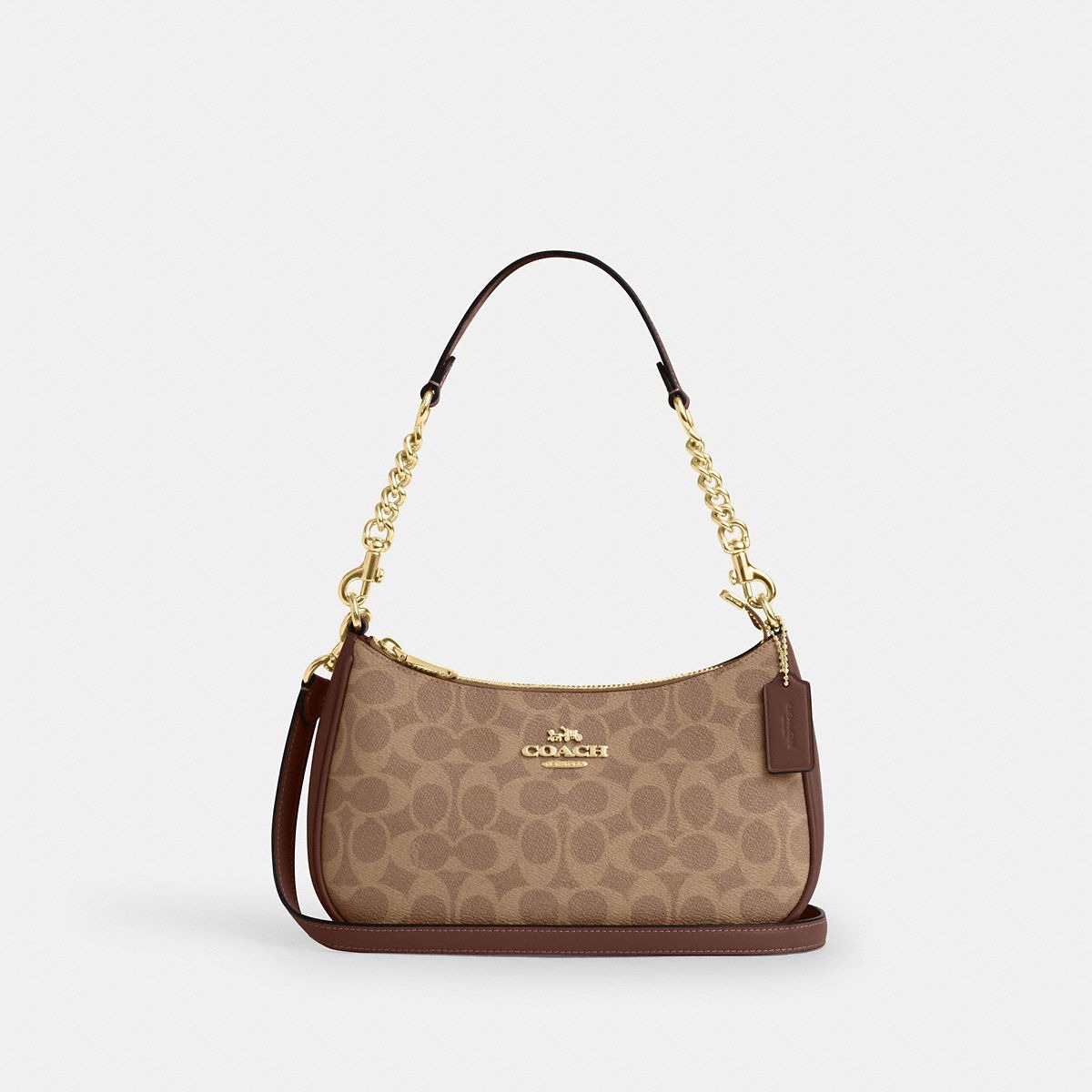 Coach Teri Shoulder Bag in Signature Canvas – Brown