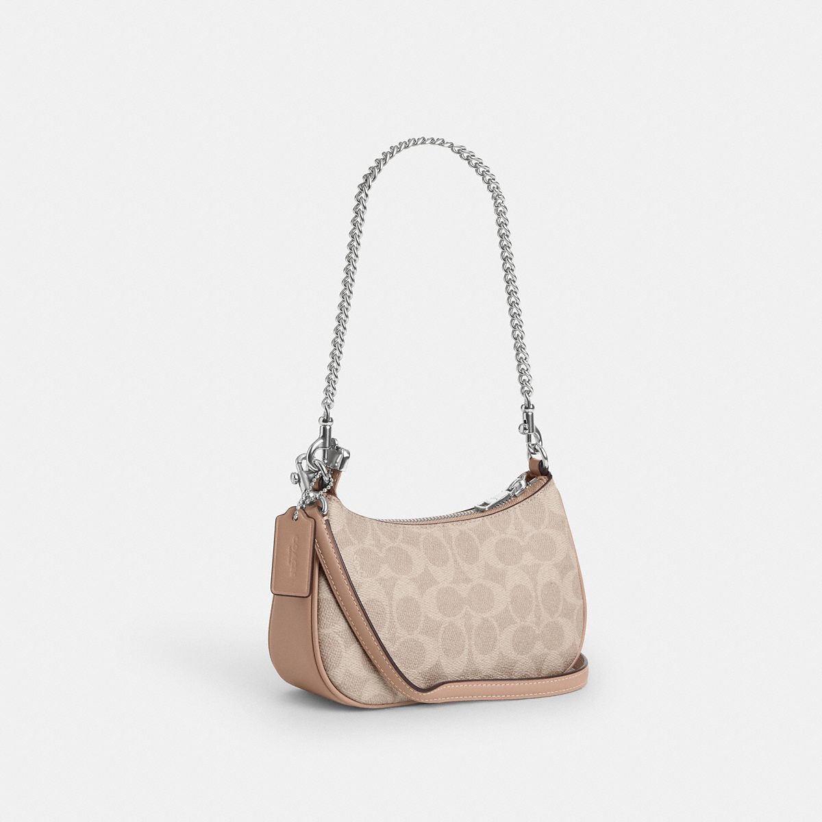 Coach Teri Mini Crossbody Bag in Signature Canvas – Beige (Gunmetal hardware), photo 2 of 7