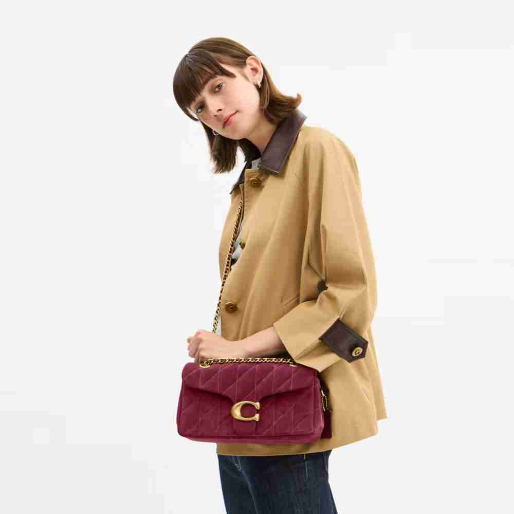 Coach Tabby Shoulder Bag 26 with Quilting – Pink Suede, photo 3 of 8