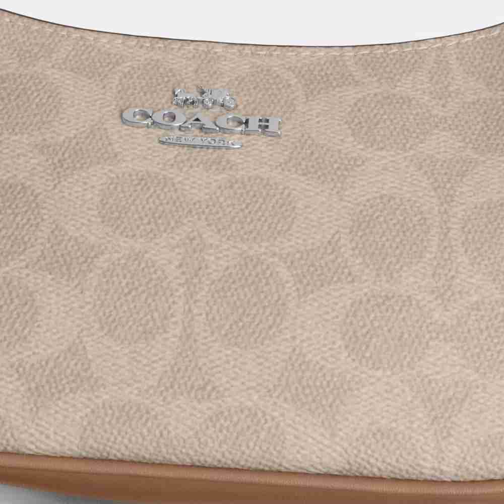 Coach Teri Mini Crossbody Bag in Signature Canvas – Beige (Silver hardware), photo 4 of 8