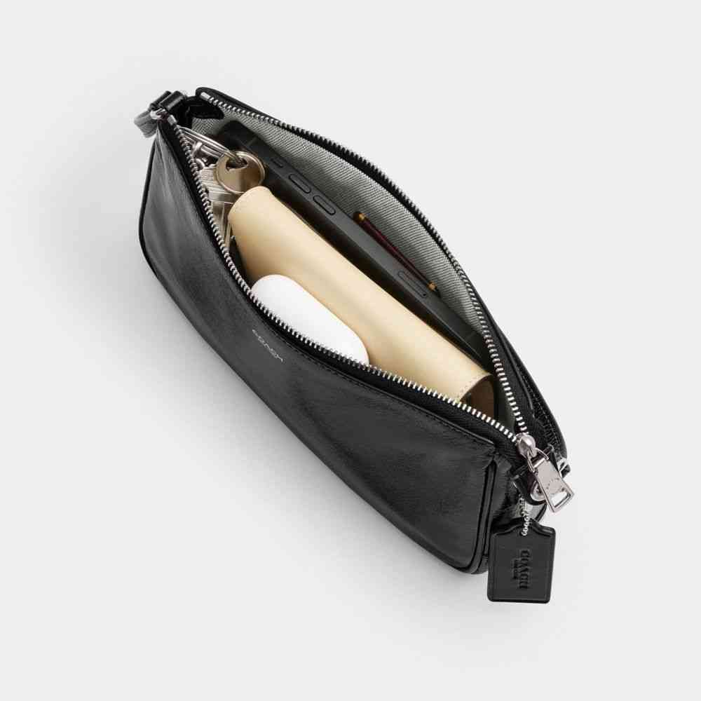 Coach Plaza Bag – Black Glazed (Silver hardware), photo 7 of 9