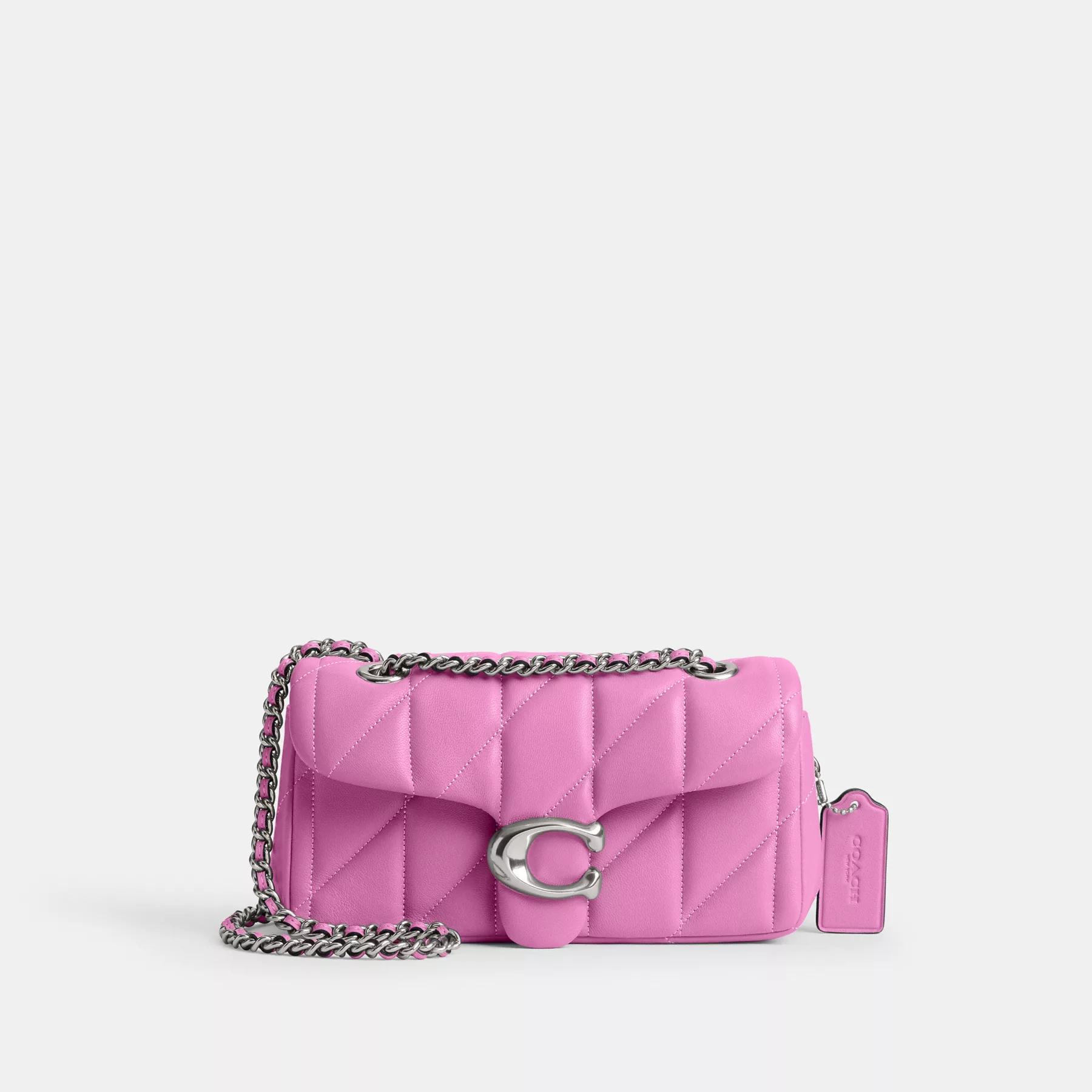 Coach Tabby Shoulder Bag 20 with Pillow Quilting – Fuchsia (Silver hardware)