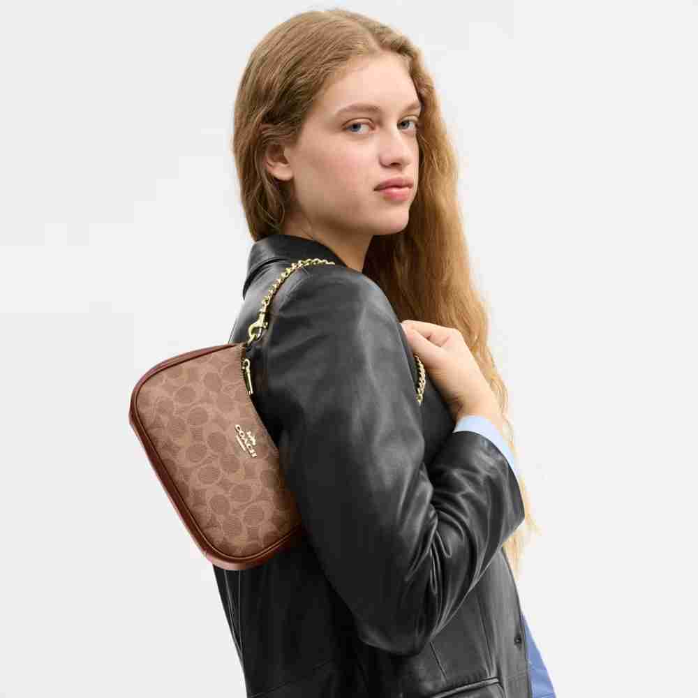 Coach Teri Mini Crossbody Bag in Signature Canvas – Brown, photo 2 of 8