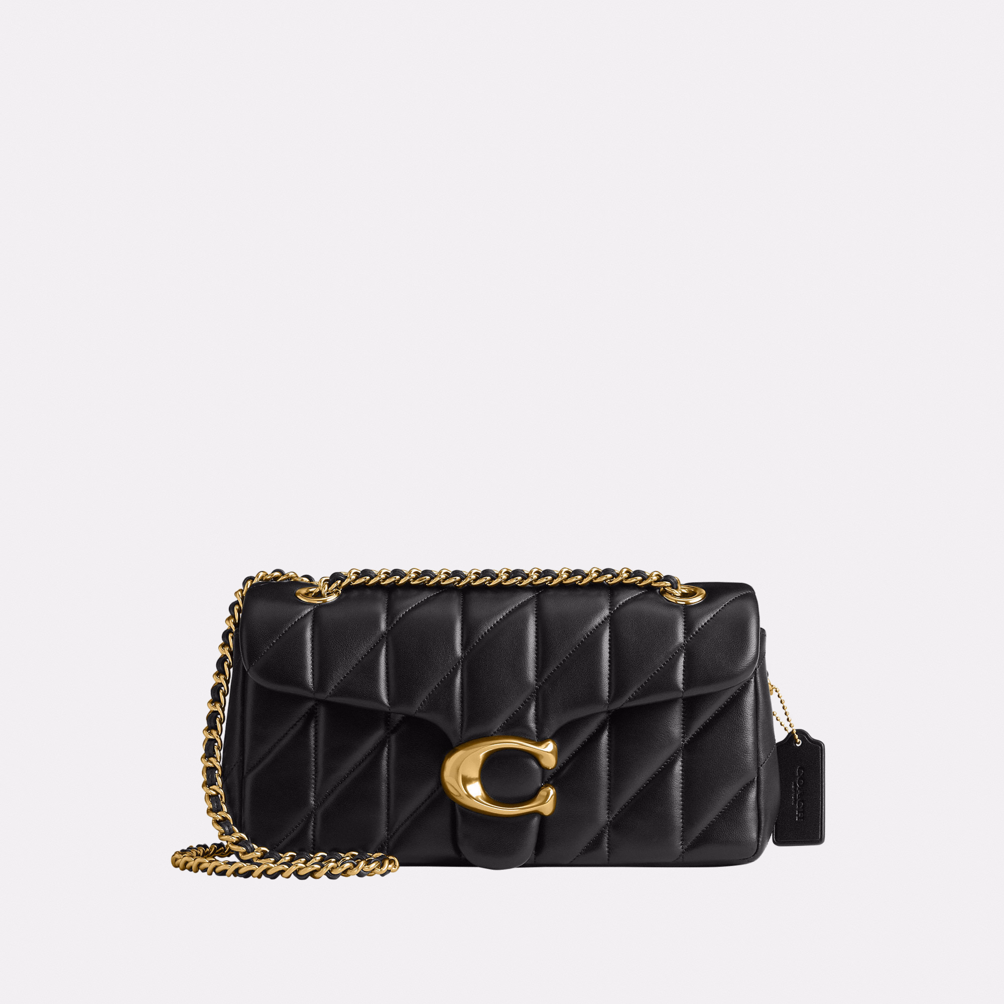 Coach Tabby Shoulder Bag 26 with Pillow Quilting – Black (Brass hardware)