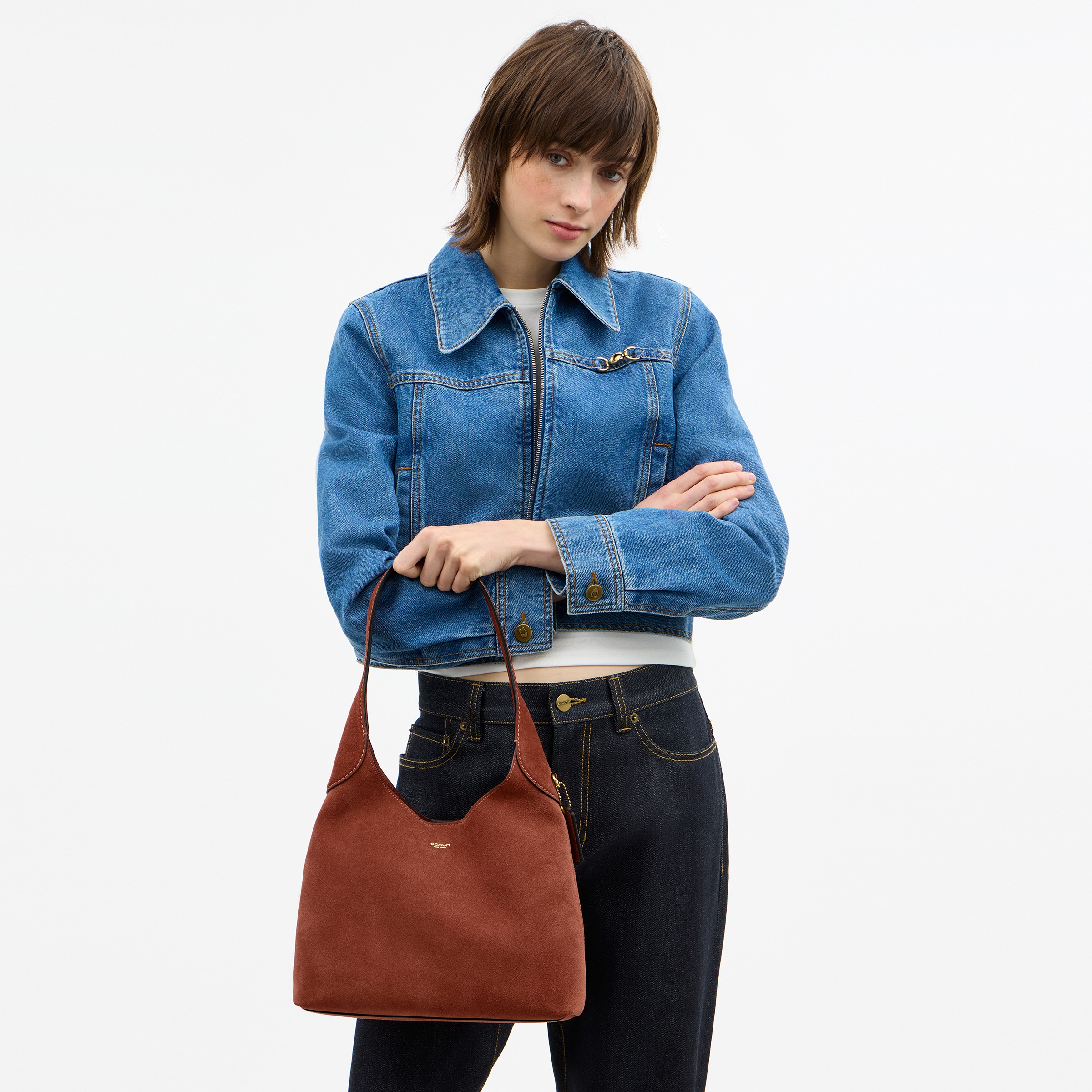 Coach Brooklyn Shoulder Bag 28 – Rust, photo 3 of 10
