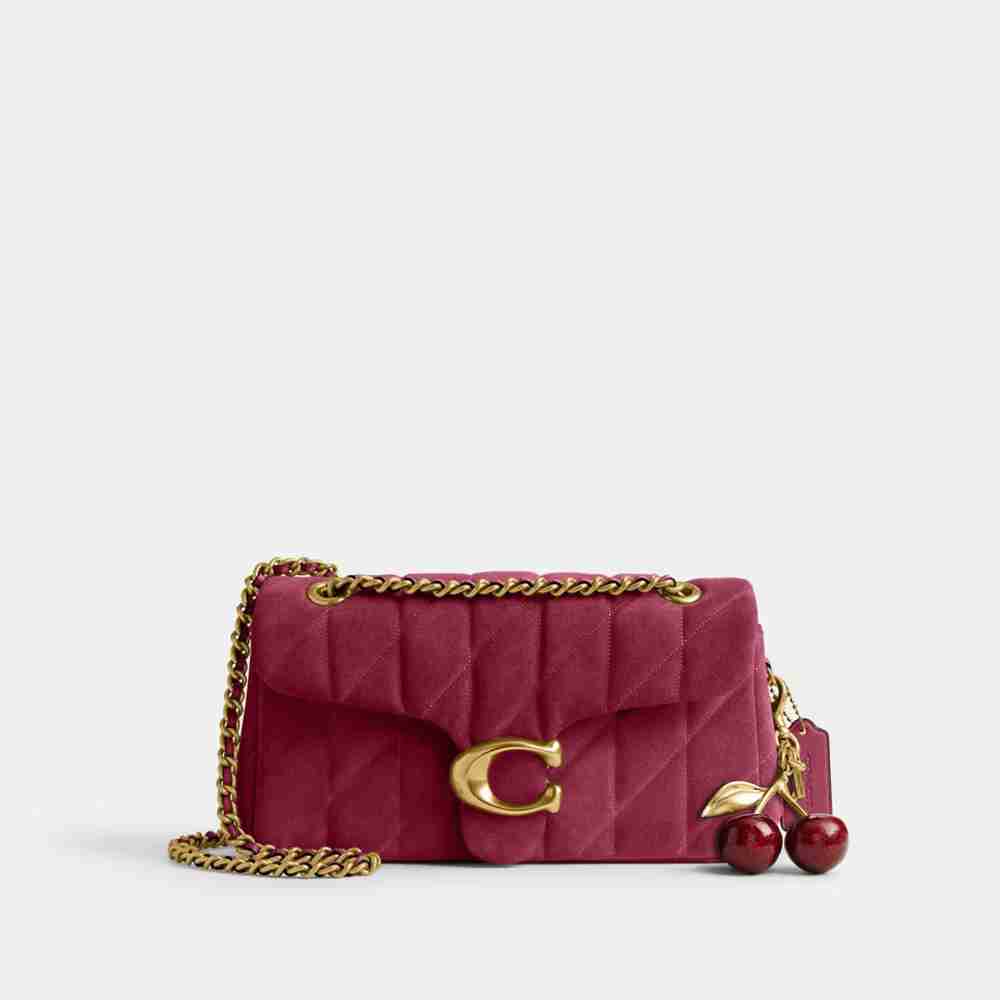 Coach Tabby Shoulder Bag 26 with Quilting – Pink Suede, photo 4 of 8