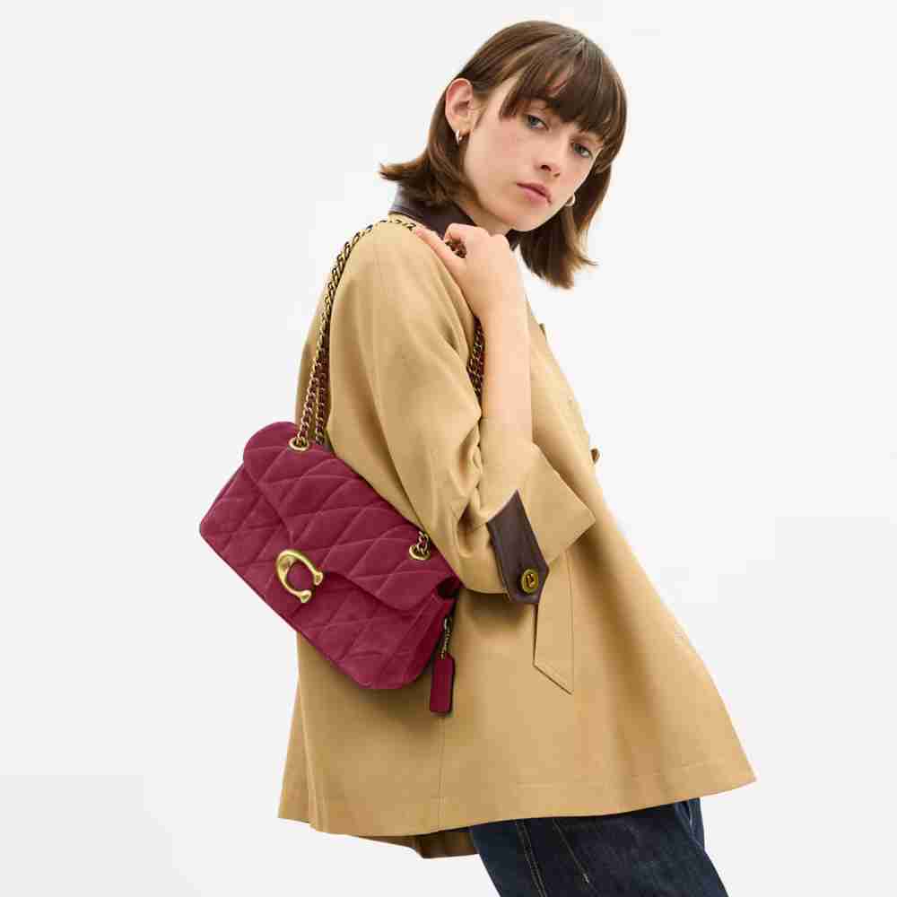 Coach Tabby Shoulder Bag 26 with Quilting – Pink Suede, photo 2 of 8