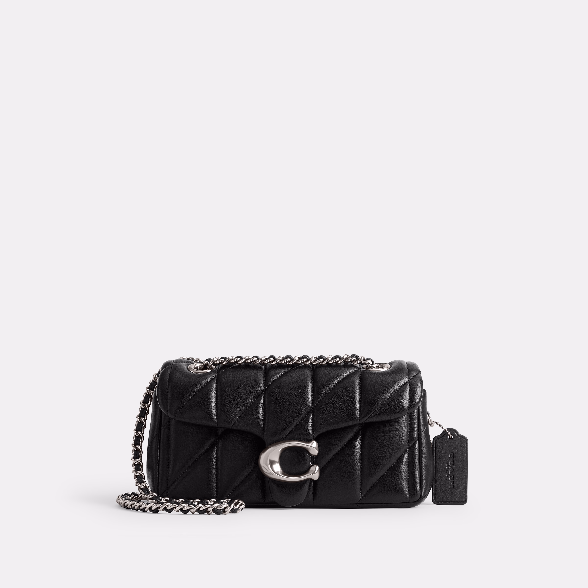 Coach Tabby Shoulder Bag 20 with Pillow Quilting – Black (Silver hardware)