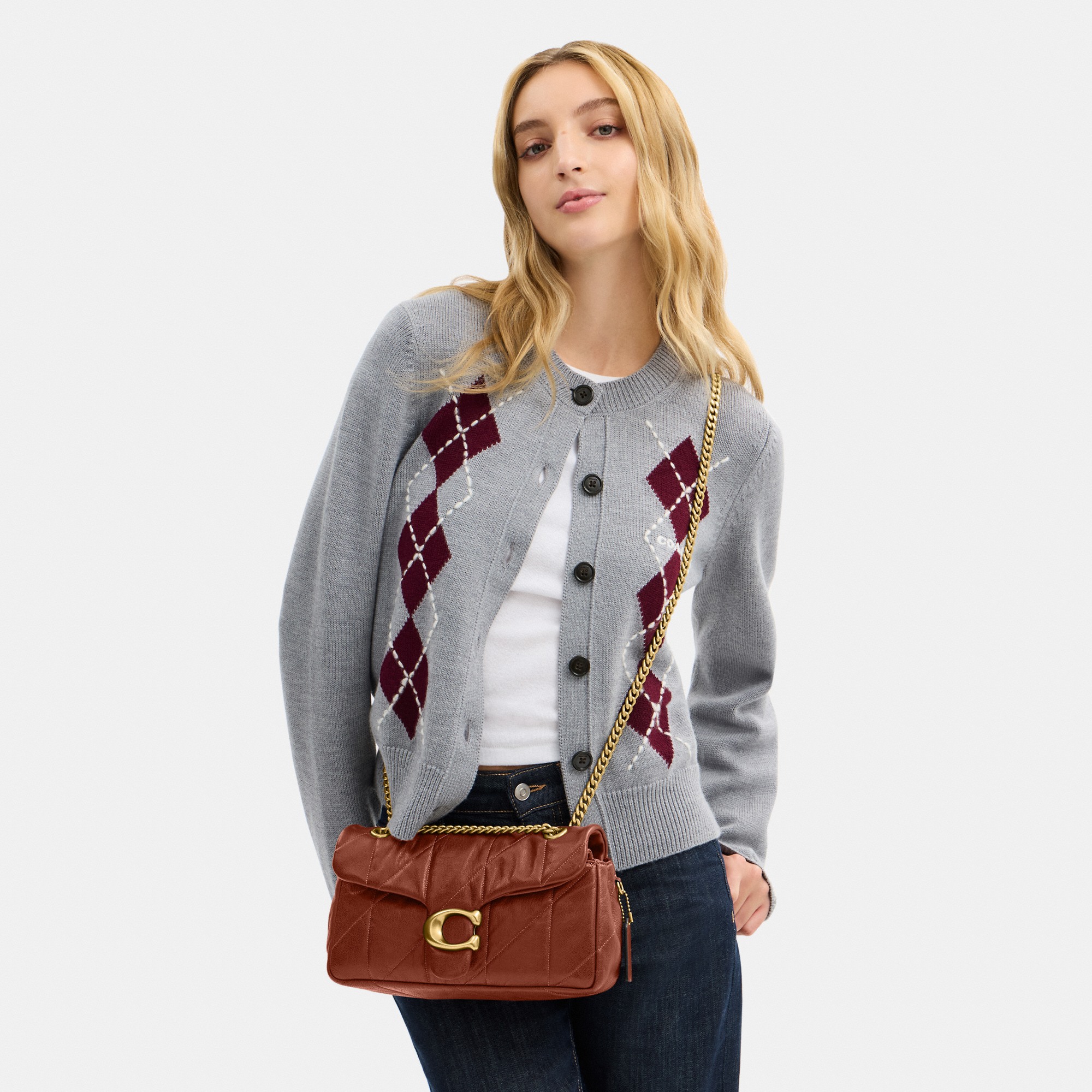 Coach Tabby Shoulder Bag 26 with Quilting – Dark Brown, photo 3 of 8