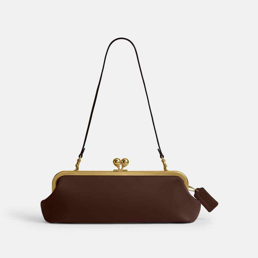 Coach Kisslock Frame Bag 30 – Brown